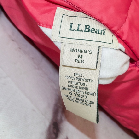 LL BEAN Reversible Pink Black Down Jacket Size M - Picture 6 of 8